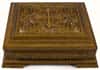 Λειψανοθήκη - σκαλιστή ξύλινη κιβωτός, από δρυς και πεύκο, με σκαλιστές λεπτομέρειες από φλαμουριά, 33,5 x 27 x 14 cm, DG000012