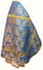 Priestly vestments, blue with gold, 90/145 brocade &quot;Domes&quot;, Greek galloon