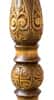 Аналой деревянный на одной ножке , резной, из сосны, липы, шпон дуба, мдф, с суконной тканью, ручной работы, 111013