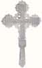 Cruce de altar din alamă nr. 13, cu argint, cu matrițe, cu inserție albastră, în cutie 2.7.1842l-2 (6072611)