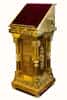Temple brass lectern, &quot;Under the icon&quot;, with a fabric top, with cast elements (5, No. 2)